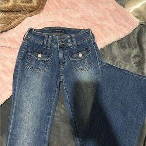 Aeropostale Blue Flare Wide Leg Jeans